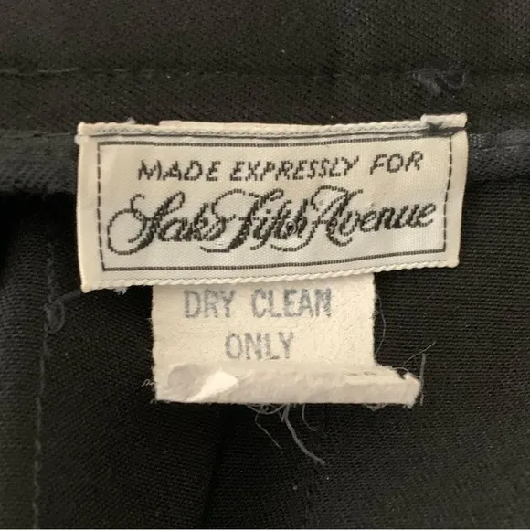 Vintage Wool Saks Fifth Avenue Pleated Midi Skirt