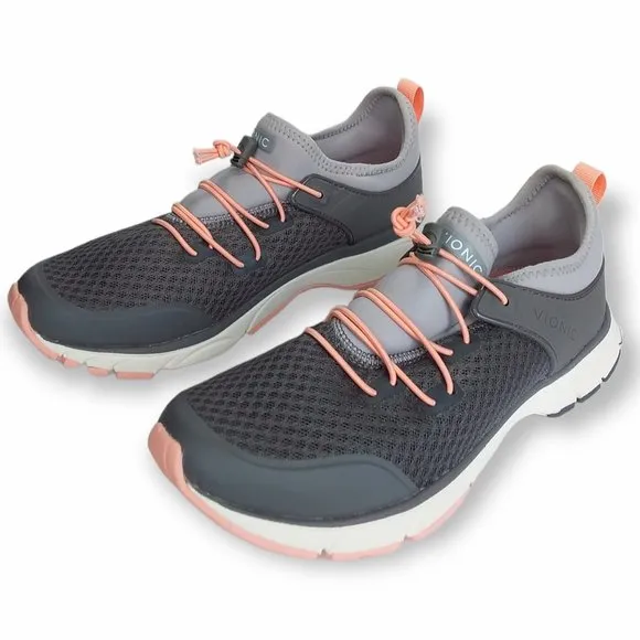 Vionic London Orthotic Sneakers Size 6 Charcoal Grey 1st Ray Technology