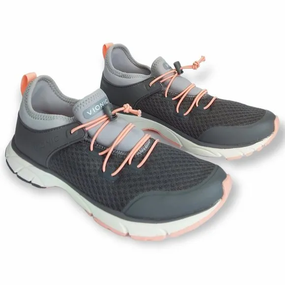 Vionic London Orthotic Sneakers Size 6 Charcoal Grey 1st Ray Technology