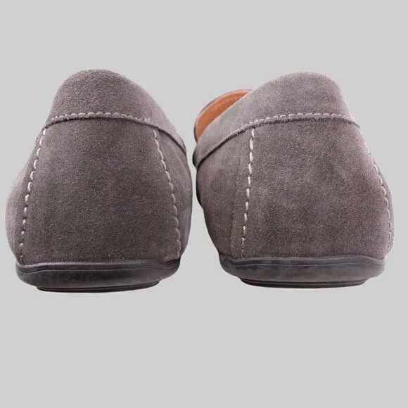 VIONIC Mercer Mason Driving Mocs Leather Loafers in Gray Sz. 11