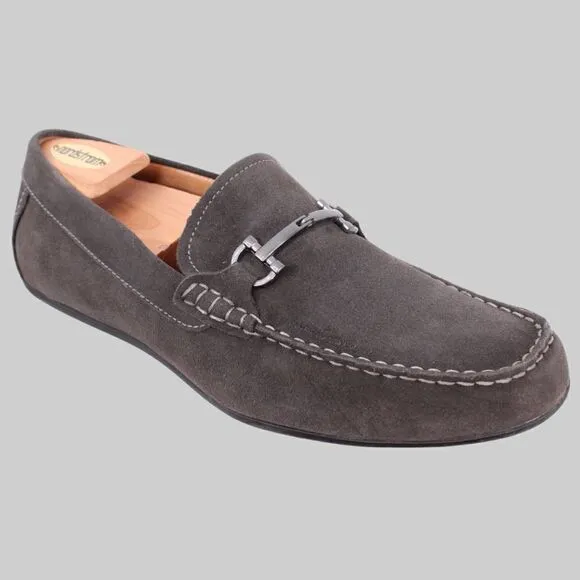 VIONIC Mercer Mason Driving Mocs Leather Loafers in Gray Sz. 11