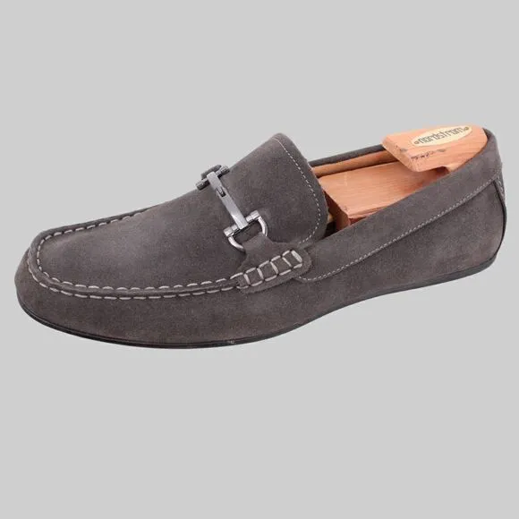 VIONIC Mercer Mason Driving Mocs Leather Loafers in Gray Sz. 11