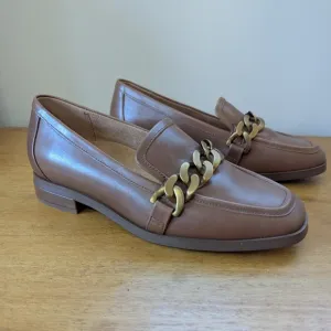 Vionic Mizelle Chunky Chain Leather Loafers