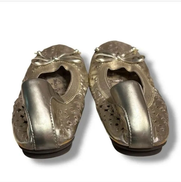 VIONIC Spark Surin Metallic Gold Ballet Flat NEW