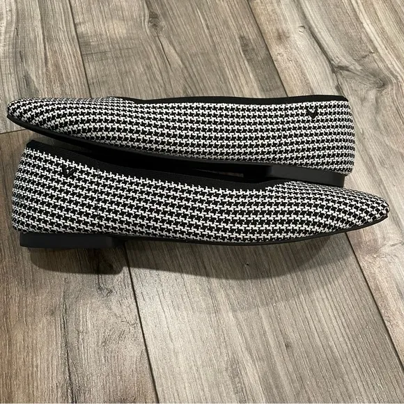 Vivaia Houndstooth Flats Square Toe V-cut 43