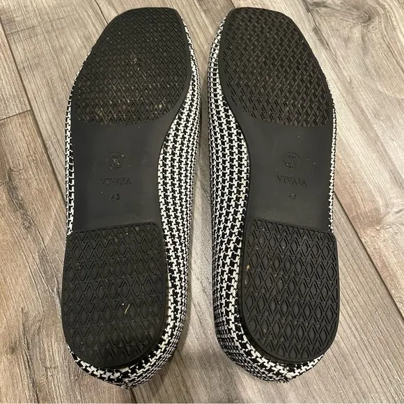Vivaia Houndstooth Flats Square Toe V-cut 43