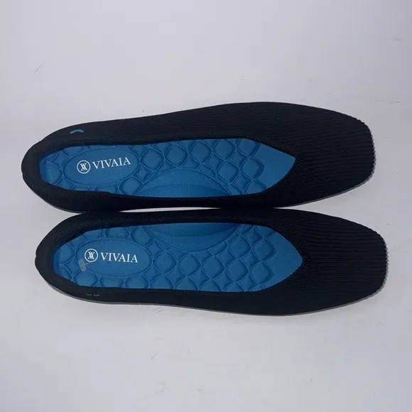 VIVAIA Margot Walker Women’s Lightweight Square Toe V Cut Flats Size 11 Wide NEW