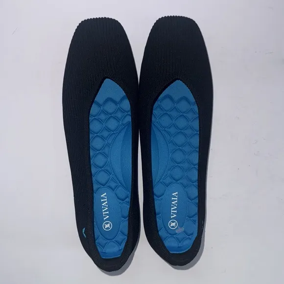 VIVAIA Margot Walker Women’s Lightweight Square Toe V Cut Flats Size 11 Wide NEW