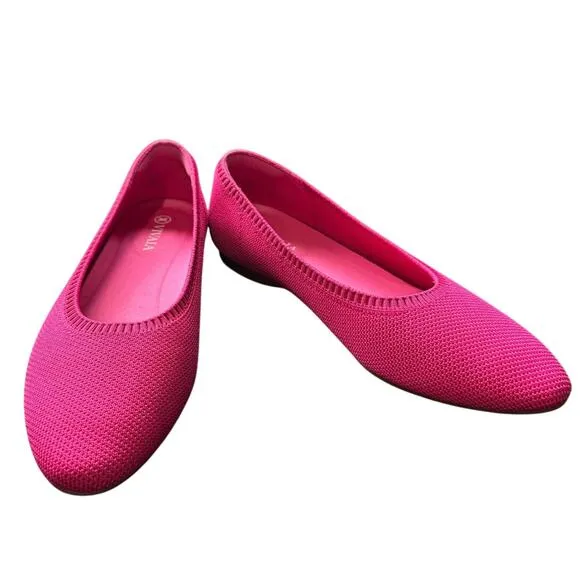 Vivaia NWOB Aria Pointed Toe Ballet Flats In Pitaya Size 6 Size 36.5