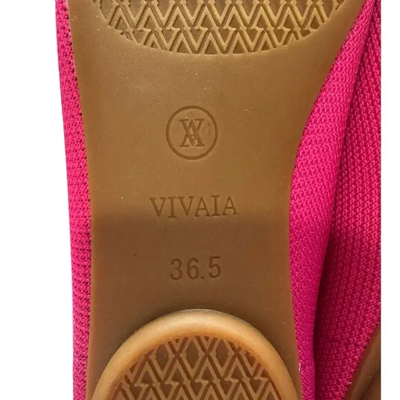 Vivaia NWOB Aria Pointed Toe Ballet Flats In Pitaya Size 6 Size 36.5