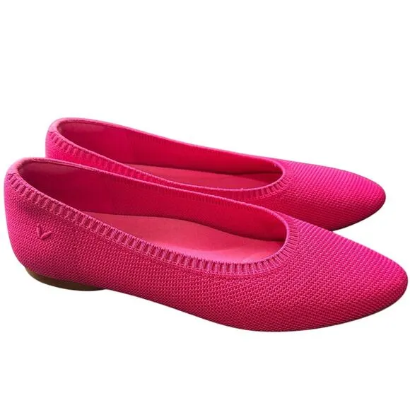 Vivaia NWOB Aria Pointed Toe Ballet Flats In Pitaya Size 6 Size 36.5