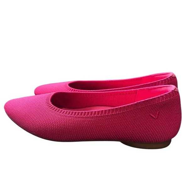Vivaia NWOB Aria Pointed Toe Ballet Flats In Pitaya Size 6 Size 36.5