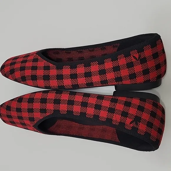 Vivaia Red Plaid Margot 2.0 Flats