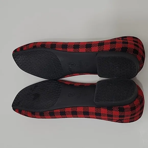 Vivaia Red Plaid Margot 2.0 Flats