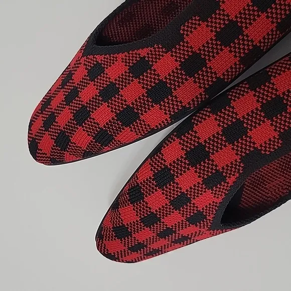 Vivaia Red Plaid Margot 2.0 Flats