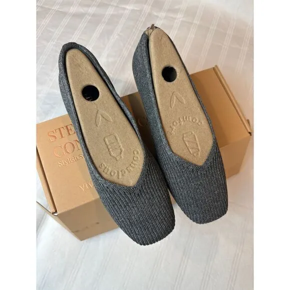 VIVAIA Square-Toe V-Cut Flats (Margot 2.0)‎ Size EUR 35 US 5