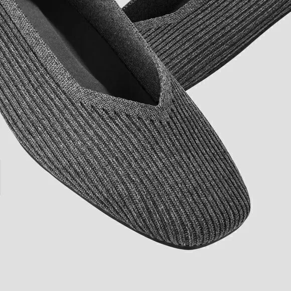 VIVAIA Square-Toe V-Cut Flats (Margot 2.0)‎ Size EUR 35 US 5