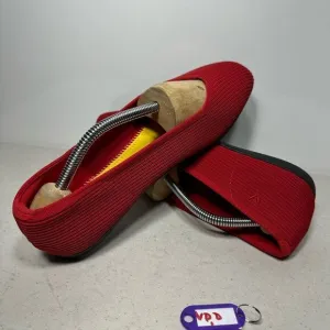 Vivaia Women's Margot 2.0 Square Toe V Cut Flats Red  41 US 10 No Insoles