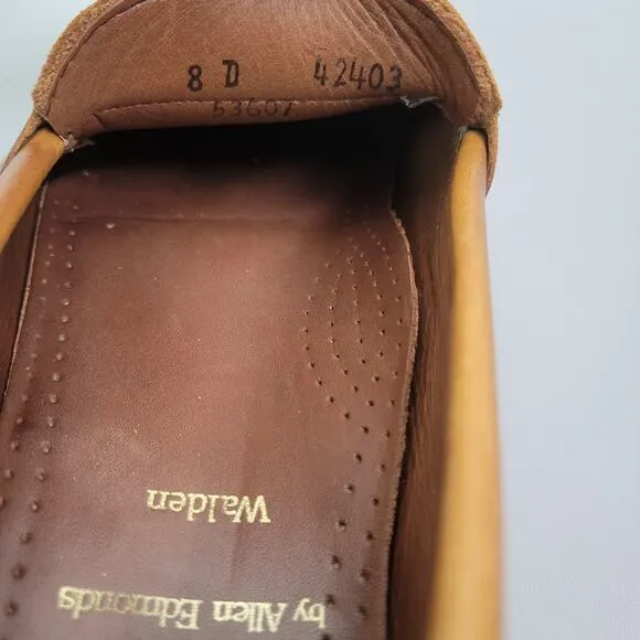 VTG Allen Edmonds Walden Leather Loafers Men's 8 D Brown