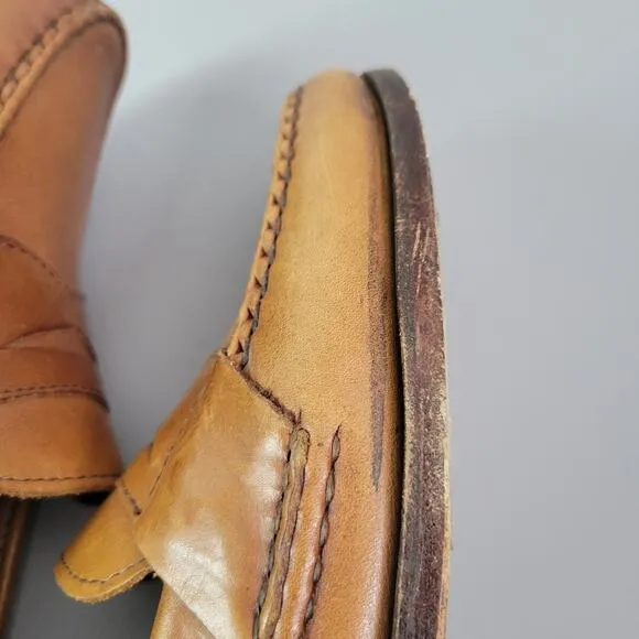 VTG Allen Edmonds Walden Leather Loafers Men's 8 D Brown