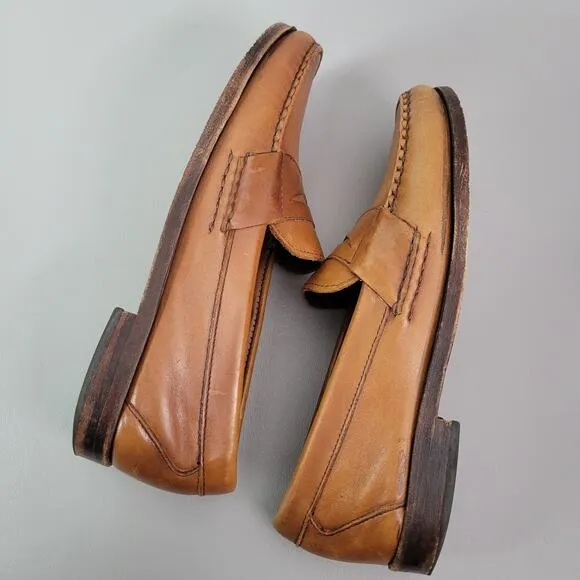 VTG Allen Edmonds Walden Leather Loafers Men's 8 D Brown