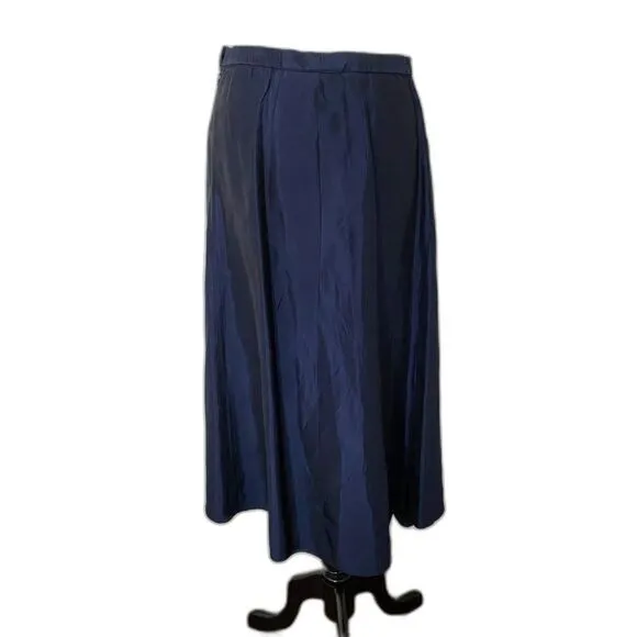 VTG Elizeh by Lily &amp; Taylor Blue Shiny Two-Piece Skirt Set Elegant &amp; Timeless 12