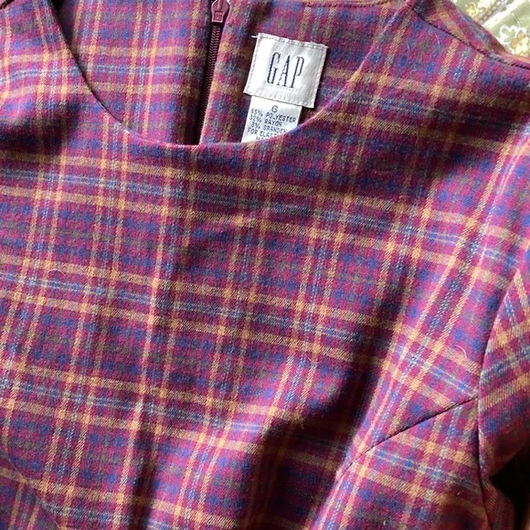 Vtg Gap Plaid Dress