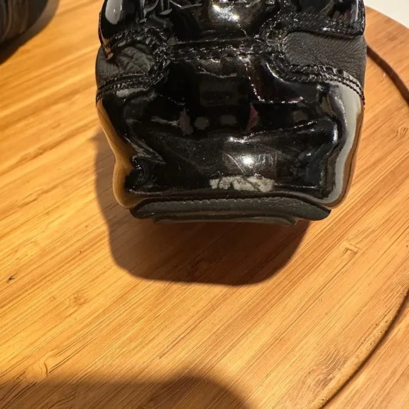 VTG Prada Black Patent Leather Loafers