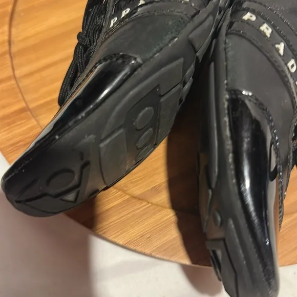 VTG Prada Black Patent Leather Loafers