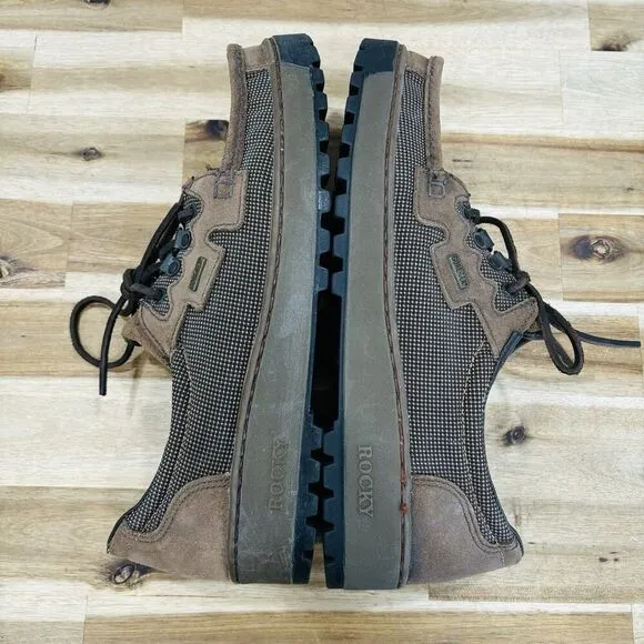 Vtg ROCKY Boots Gore Tex Lace Up Moc Toe Shoes Loafers Made in USA Sz 10.5 Wide