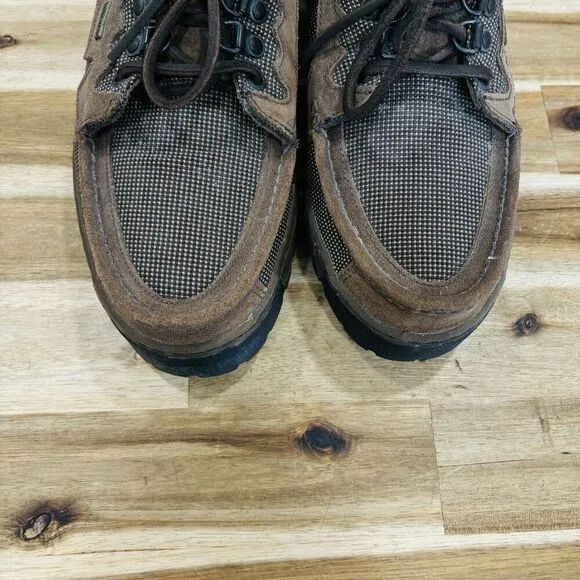 Vtg ROCKY Boots Gore Tex Lace Up Moc Toe Shoes Loafers Made in USA Sz 10.5 Wide