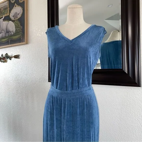 Weekenders Womens V-Neck Sleeveless Convertible Midi Maxi Dress Blue Size S/P