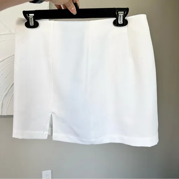 White Cropped Blazer and high waisted mini skirt Set