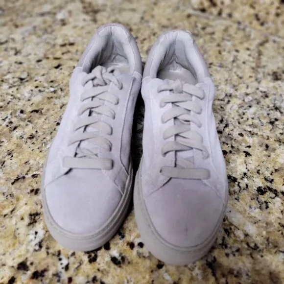 Winnie Harlow X SM Gray Suede Platform Sneakers Womens SZ 7.5M