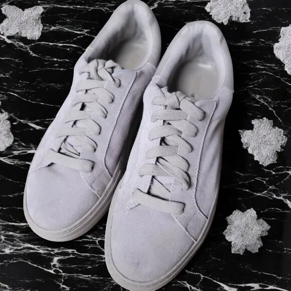 Winnie Harlow X SM Gray Suede Platform Sneakers Womens SZ 7.5M