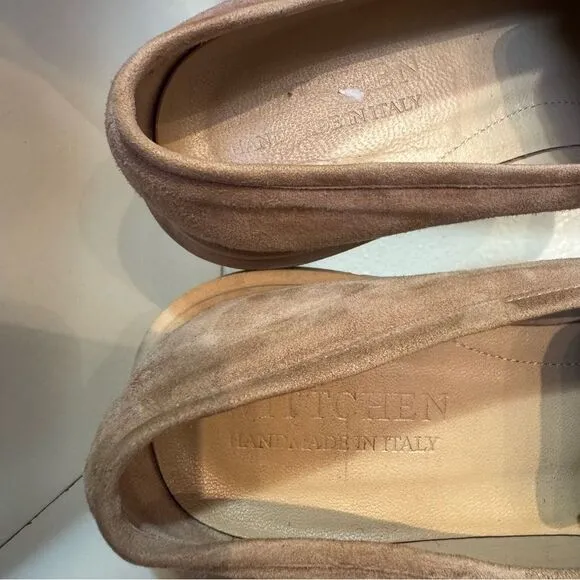 Wittchen Womens Beige Tan Suede Leather Loafers Comfort Bracket Detail Slip On