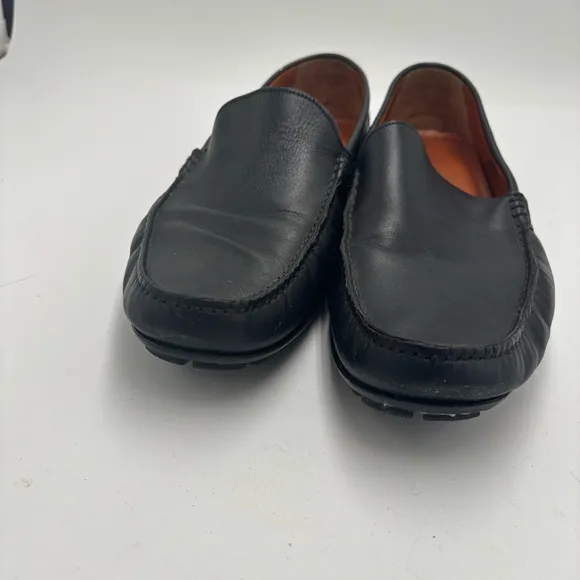 Wolf &amp; Shepherd Men’s 14 Black Leather Gunner Driver Loafers