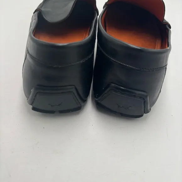 Wolf &amp; Shepherd Men’s 14 Black Leather Gunner Driver Loafers