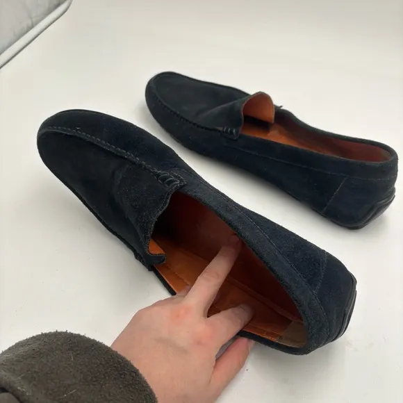 Wolf &amp; Shepherd Men’s 14 Black Suede Gunner Loafers