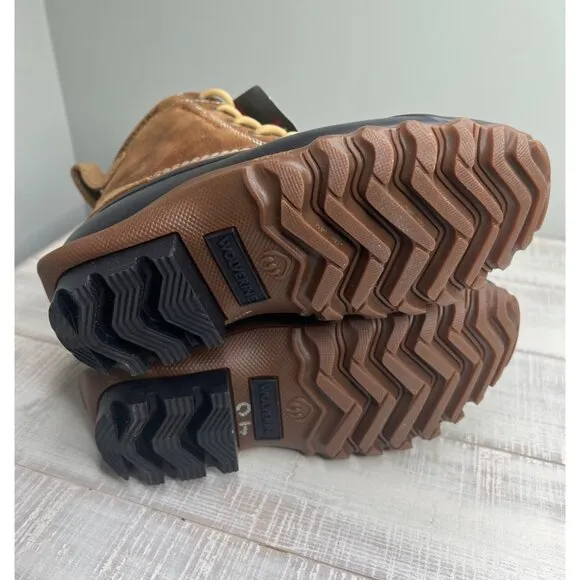 WOLVERINE Women&amp;#39;s Torrent Waterproof Brown &amp;amp; Black EPX Winter Duck Boots