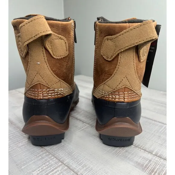 WOLVERINE Women&amp;#39;s Torrent Waterproof Brown &amp;amp; Black EPX Winter Duck Boots