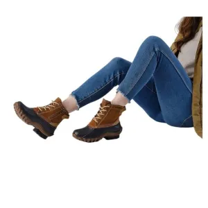 WOLVERINE Women&amp;#39;s Torrent Waterproof Brown &amp;amp; Black EPX Winter Duck Boots