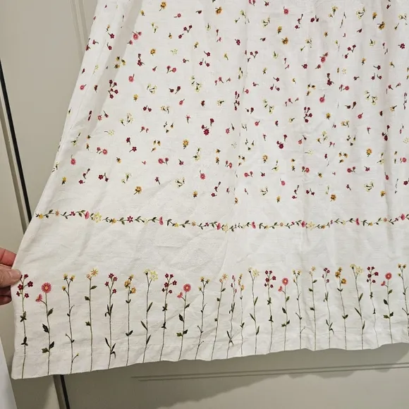 Woman's vintage linen skirt drawstring with pockets sz 3x
