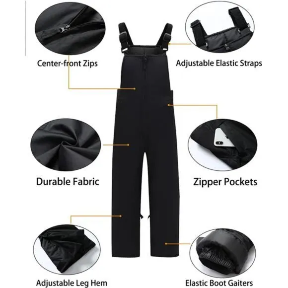 Women's Insulated Snow Pants – Waterproof, Breathable Ski Bib Overalls