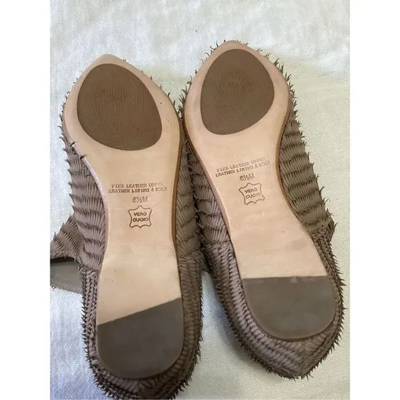 Womens Nubuck Slip On Flats 6.5