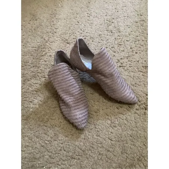 Womens Nubuck Slip On Flats 6.5