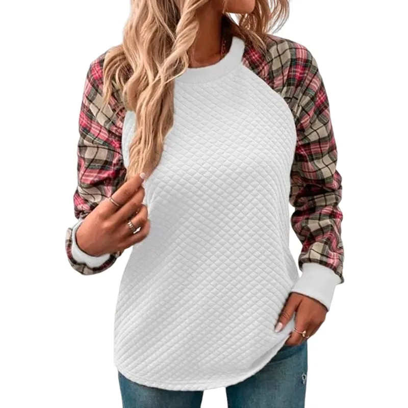 Women's Plaid Patchwork Sweatshirts
