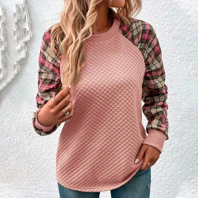 Women's Plaid Patchwork Sweatshirts