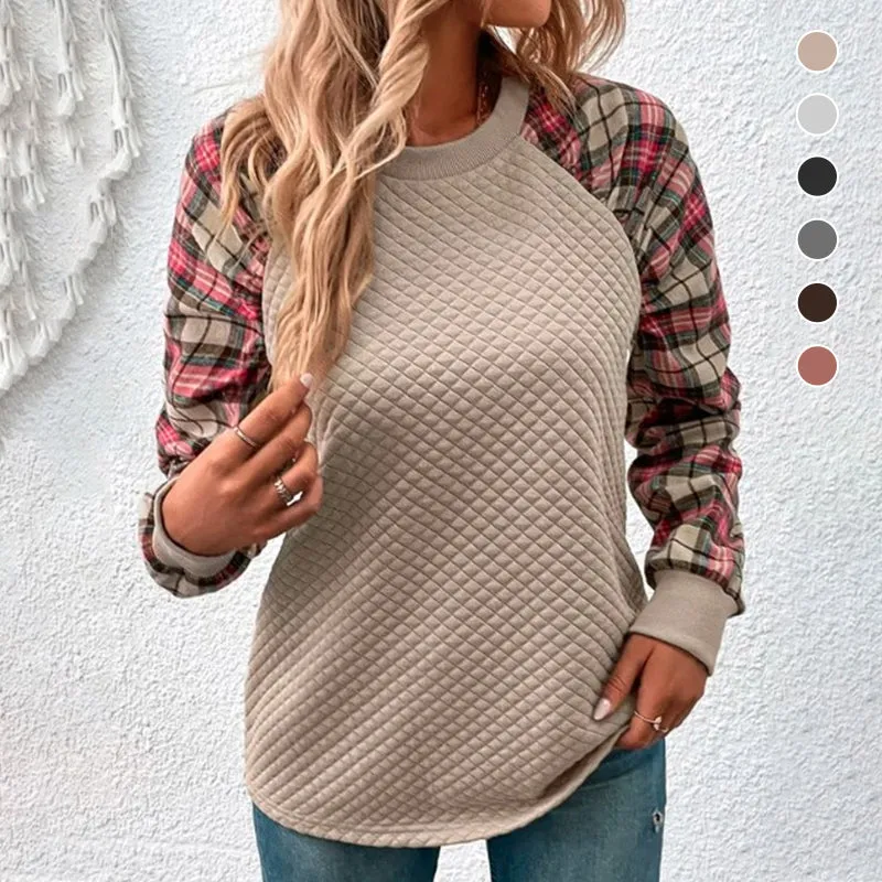 Women's Plaid Patchwork Sweatshirts