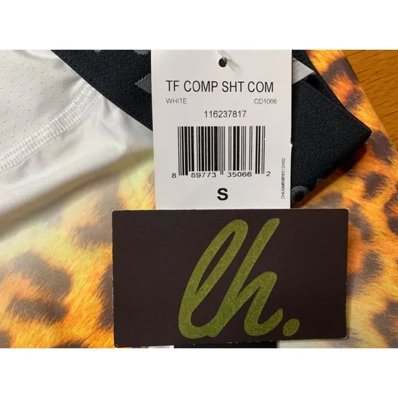 Women’s Small Adidas Tech Fit Cheetah Print Compression Tight Shorts CD1066
